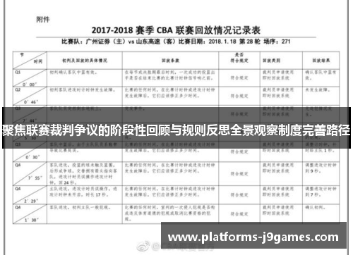 聚焦联赛裁判争议的阶段性回顾与规则反思全景观察制度完善路径